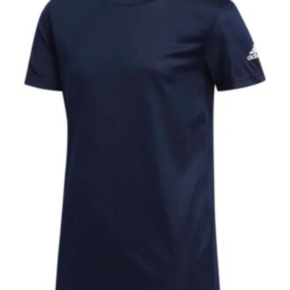 Adidas Boys Clima Tech Tee Short Sleeve Shirt navy Blue Size Youth